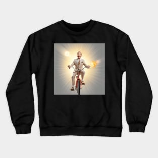 Pee wee herman on bike Crewneck Sweatshirt